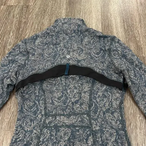 EUC Lululemon Define Jacket Brushed Rose Herringbone Alberta Lake Zip Black Teal